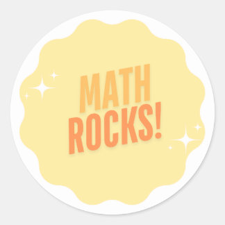 Sticker Rond MATH ROCKS ! Sticker-Cadeau pour enseignant