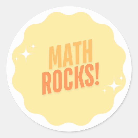 Sticker Rond MATH ROCKS ! Sticker-Cadeau pour enseignant (Devant)