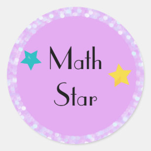 Sticker Rond Math Star avec étoiles