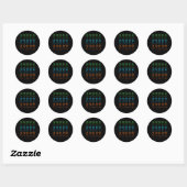 Sticker Rond Math Teacher Dance Equation mathématique (Feuille)