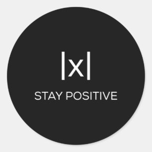Sticker Rond Math Valeur absolue Rester positif