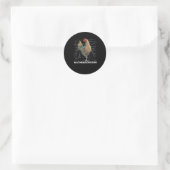 Sticker Rond Mathemachicken I Love Chicken Funny Math Lover Mat (Sac)