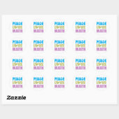 Sticker Rond Maths d'amour de paix (Feuille)
