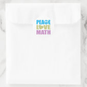 Sticker Rond Maths d'amour de paix (Sac)
