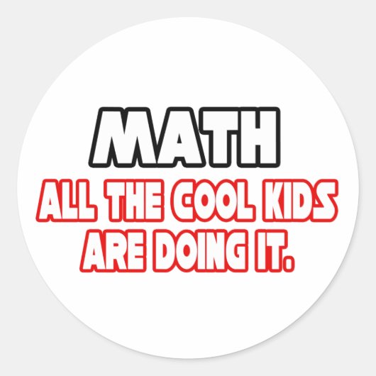 Sticker Rond Maths...Enfants Cool (Devant)
