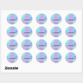 Sticker Rond Matière de désherbage douce violet foncé (Feuille)