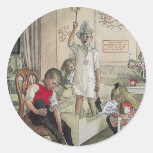 Sticker Rond Matin Noël (Devant)