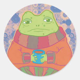 Sticker Rond Matin Noël