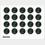 Sticker Rond Matrice (Feuille)