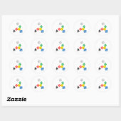 Sticker Rond Matrices (Feuille)