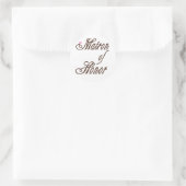 Sticker Rond Matron of Honor Classy Browns (Sac)