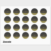 Sticker Rond Matte Gold Modern Glam Sequins Chic Elegant Favori (Feuille)