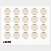 Sticker Rond Matte invitation or brillant pour toute occasion (Feuille)