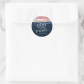 Sticker Rond Matthieu 19:26 Avec Dieu Toutes les choses sont po (Sac)