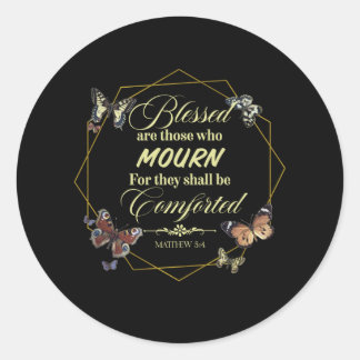 Sticker Rond Matthieu 5 4 Bible chrétienne Verse Citation