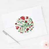 Sticker Rond Matyo Folk Art hongrois (Enveloppe)