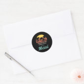 Sticker Rond Maui Hawaii (Enveloppe)
