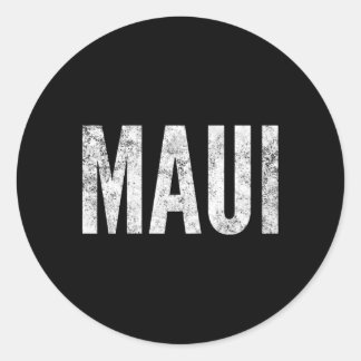 Sticker Rond Maui Hawaii en forme de dévêtement