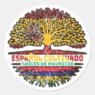 Sticker Rond Maurice Espagne Espagne Espagne Espagne Espagne Es