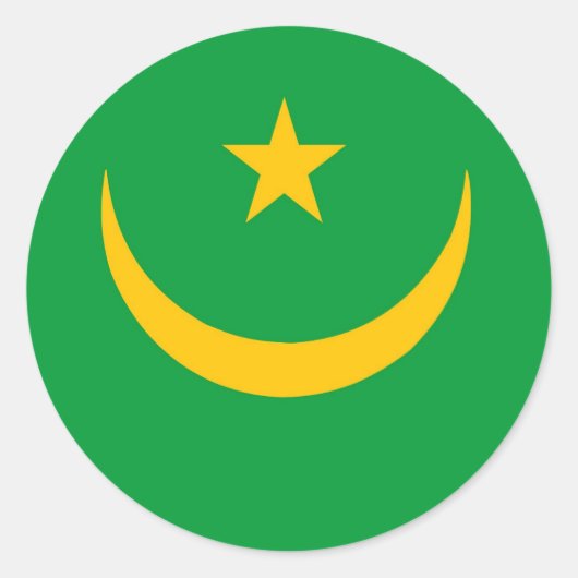 Sticker Rond Mauritanie (Devant)