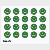Sticker Rond Mauritanie (Feuille)
