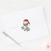 Sticker Rond Mauvais Alien, Lourds Noël ! (Enveloppe)