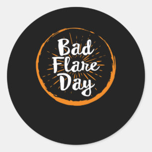 Sticker Rond Mauvais Flare Day Complexe régional syndrome de do