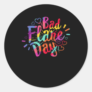 Sticker Rond Mauvais Flare Day Complexe régional syndrome de do