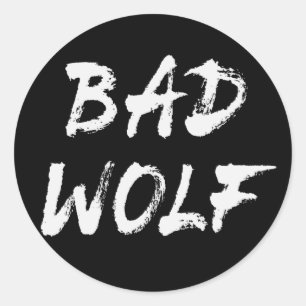 Sticker Rond Mauvais loup