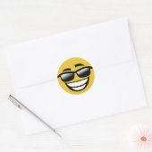 Sticker Rond Mauvais pour le cool os Emoji (Enveloppe)