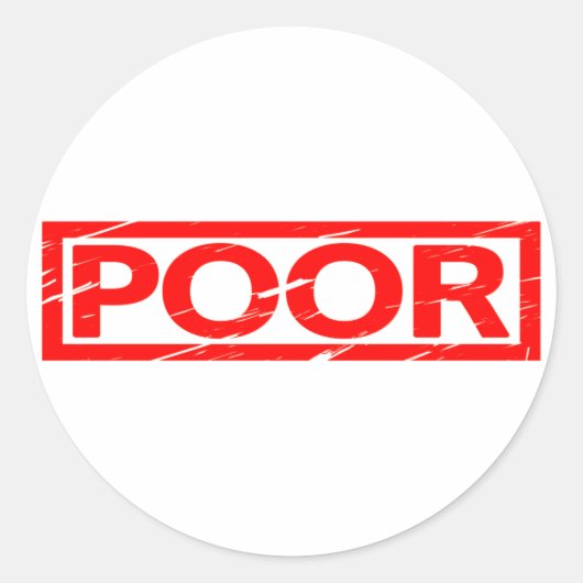 Sticker Rond Mauvais timbre (Devant)