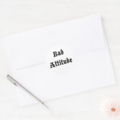 Sticker Rond Mauvaise attitude (Enveloppe)