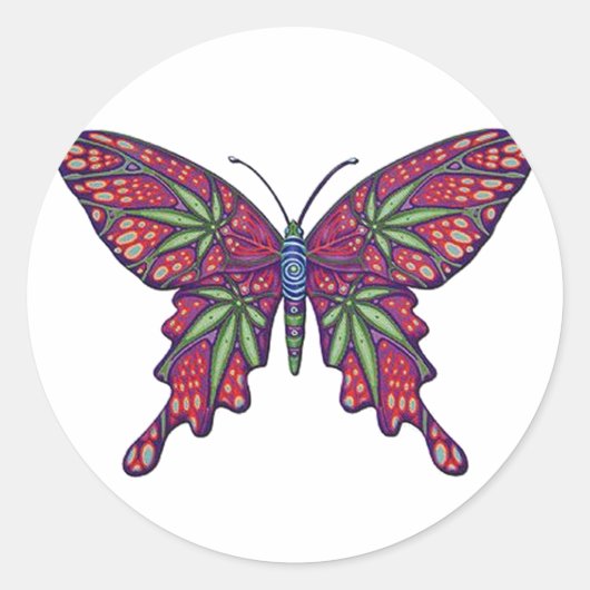 Sticker Rond Mauvaise herbe (Devant)