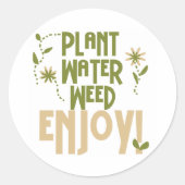 Sticker Rond Mauvaise herbe plante (Devant)