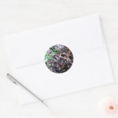 Sticker Rond mauvaises herbes en rouge et vert (Enveloppe)