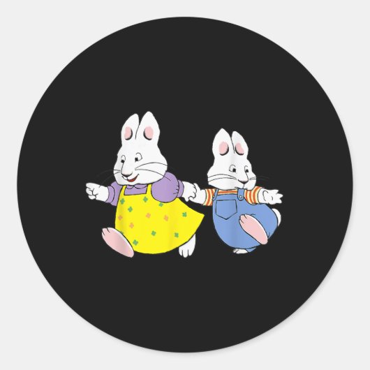 Sticker Rond Max et décorations d'anniversaire Ruby Bunny (Devant)