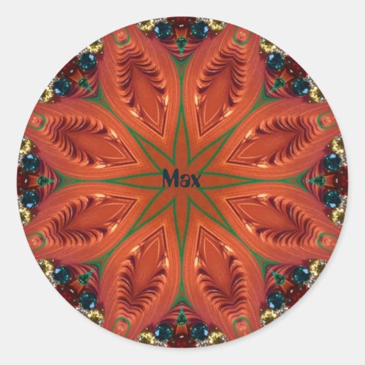 Sticker Rond MAX ~ TONS NOËL ~ rouge vert bleu jaune ~ (Devant)