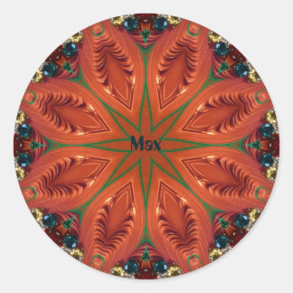Sticker Rond MAX ~ TONS NOËL ~ rouge vert bleu jaune ~
