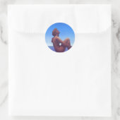 Sticker Rond "Maxfield Parrish Stars" (Sac)