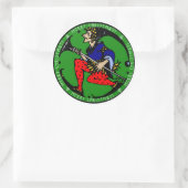 Sticker Rond Maxfield Parrish-y Elf de Noël (Sac)