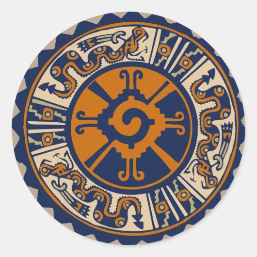 Sticker Rond Maya Hunab Ku (Devant)