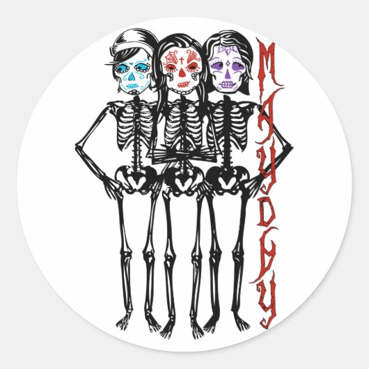 Sticker Rond mayday : couleur touchée 2 (Devant)