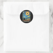Sticker Rond Mazatlan Mexique Total Solar Eclipse 2024 Starry N (Sac)