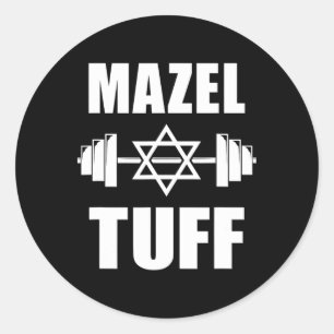 Sticker Rond Mazel Tuff Drôle entraînement juif
