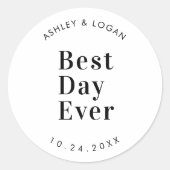 Sticker Rond MBest Day Toujours un mariage moderne Faveur (Devant)
