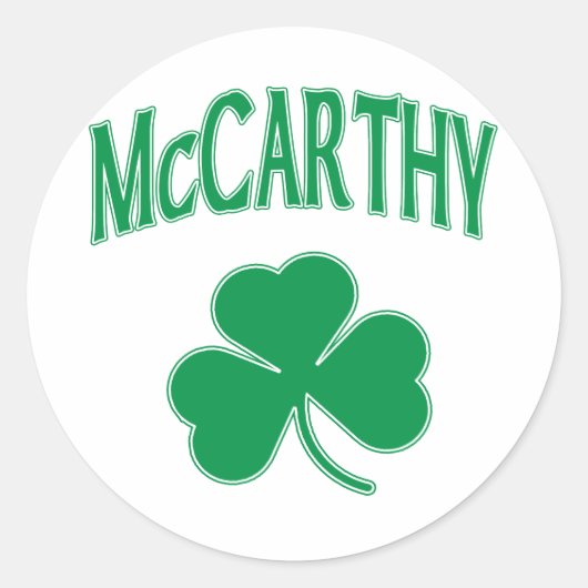 Sticker Rond McCarthy Irish (Devant)