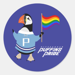Sticker Rond McGuffin Puffin Pride