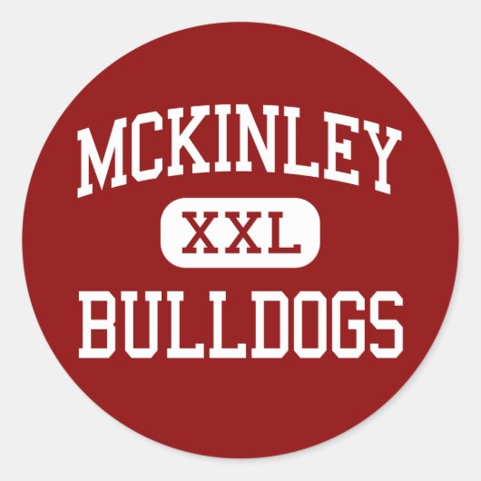 Sticker Rond McKinley - Bulldogs - Lycée - Canton Ohio (Devant)