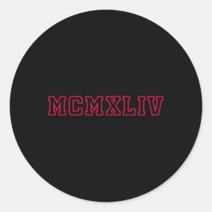 Sticker Rond Mcmxliv 1944 Année En Ro Numériques Année De Naiss