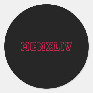 Sticker Rond Mcmxliv 1944 Année En Ro Numériques Année De Naiss